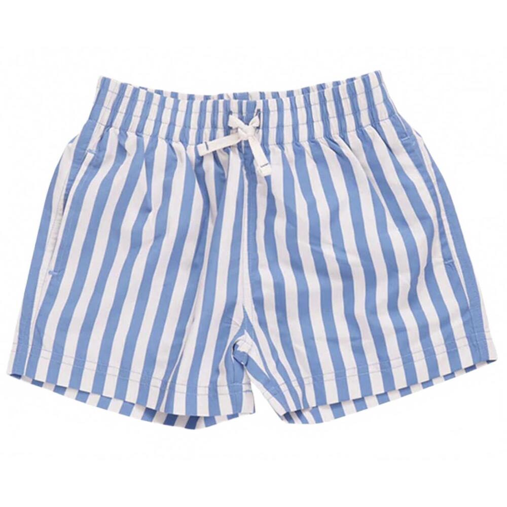 NEW PINK CHICKEN boy's swim trunks in blue stripe